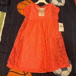 Girls 4T Crochet Dress with Cotton Underlay